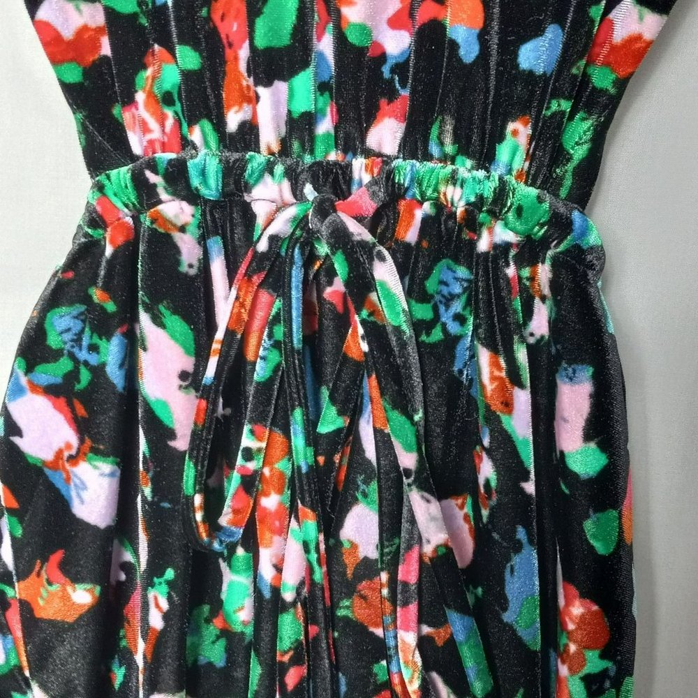 NWT Open Edit Open Cut Out Back Velour Long Sleeve Skater Minidress Sz XS - Picture 2 of 13
